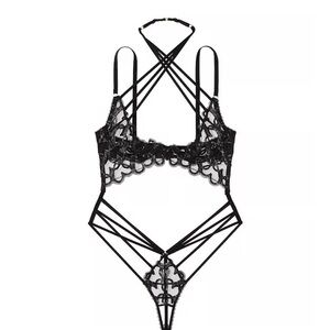 VS NTW Shimmer Heart Crotchless Teddy